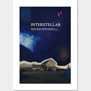 Interstellar movie poster, sci fi, adventure movie fan art Posters and Art